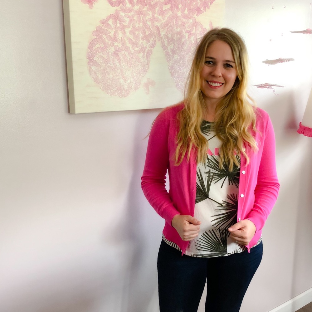 Basic pink cardigan